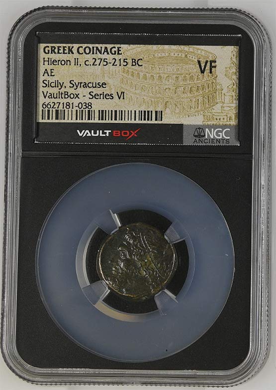 Greek Syracuse c.275-215 BC Hieron II Bronze AE NGC VF - Series VI Front