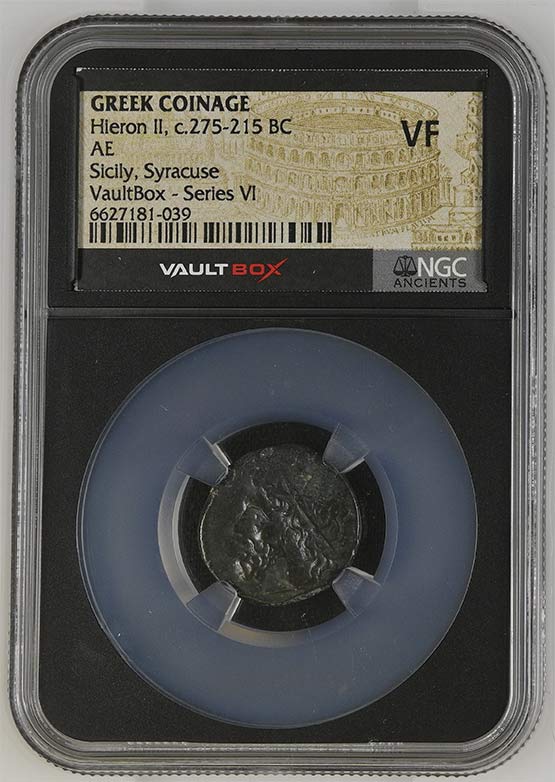 Greek Syracuse c.275-215 BC Hieron II Bronze AE NGC VF - Series VI Front