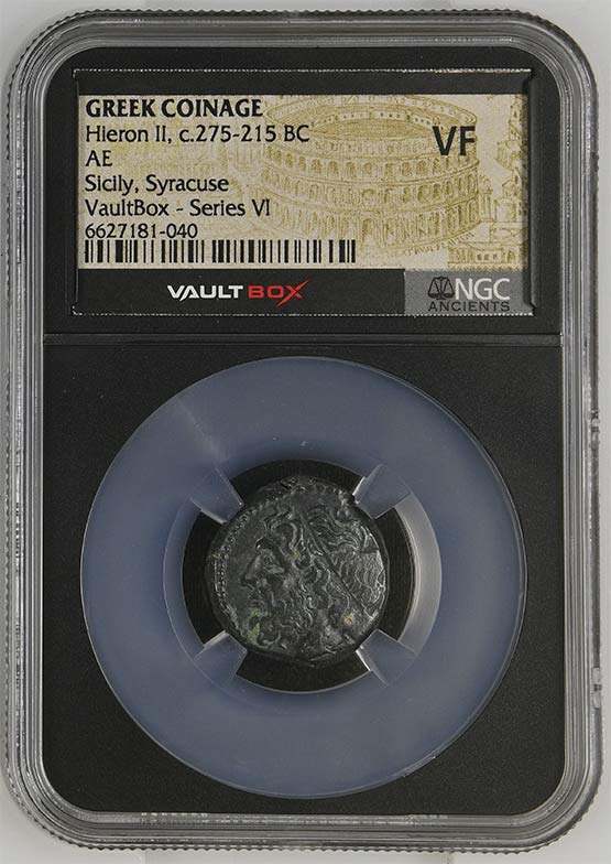Greek Syracuse c.275-215 BC Hieron II Bronze AE NGC VF - Series VI Front