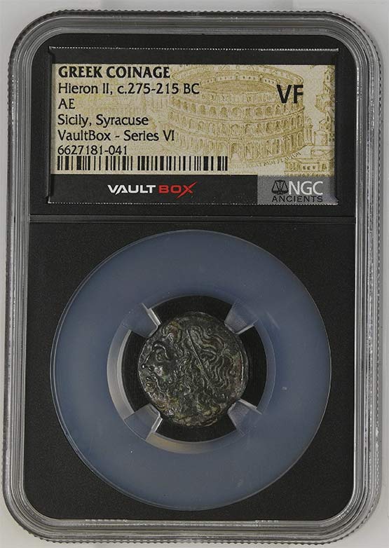 Greek Syracuse c.275-215 BC Hieron II Bronze AE NGC VF - Series VI Front