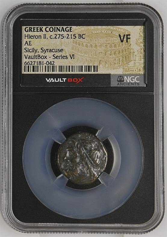 Greek Syracuse c.275-215 BC Hieron II Bronze AE NGC VF - Series VI Front
