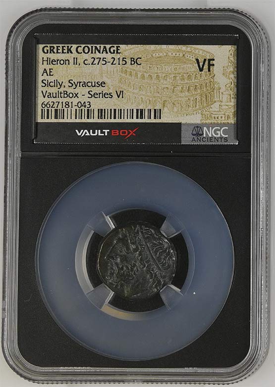 Greek Syracuse c.275-215 BC Hieron II Bronze AE NGC VF - Series VI Front