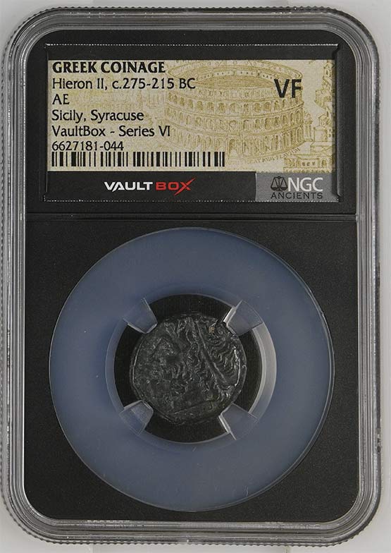 Greek Syracuse c.275-215 BC Hieron II Bronze AE NGC VF - Series VI Front
