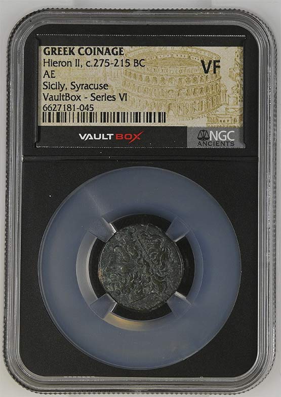 Greek Syracuse c.275-215 BC Hieron II Bronze AE NGC VF - Series VI Front
