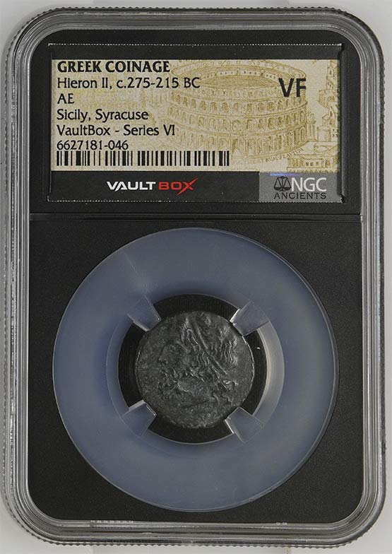Greek Syracuse c.275-215 BC Hieron II Bronze AE NGC VF - Series VI Front
