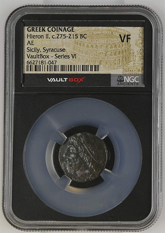 Greek Syracuse c.275-215 BC Hieron II Bronze AE NGC VF - Series VI Front