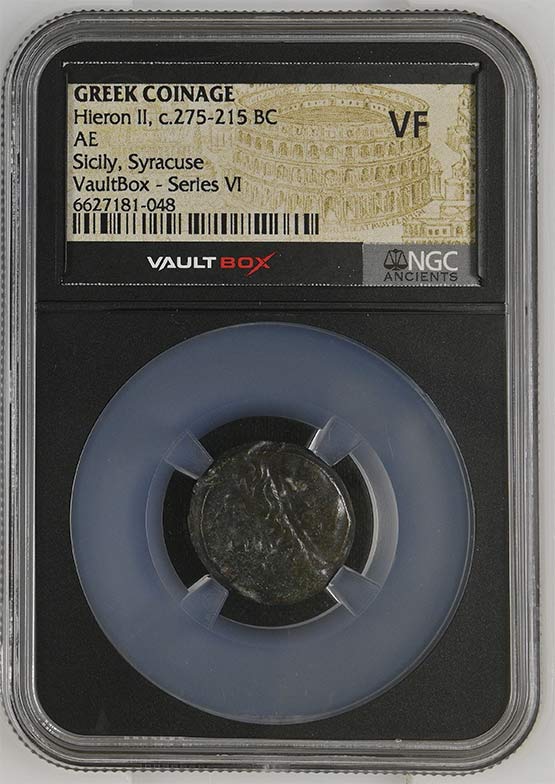 Greek Syracuse c.275-215 BC Hieron II Bronze AE NGC VF - Series VI Front