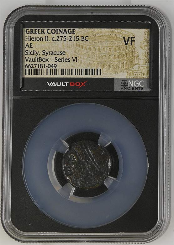 Greek Syracuse c.275-215 BC Hieron II Bronze AE NGC VF - Series VI Front
