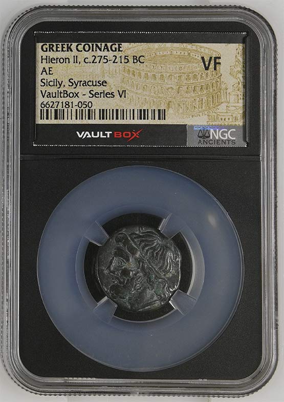 Greek Syracuse c.275-215 BC Hieron II Bronze AE NGC VF - Series VI Front