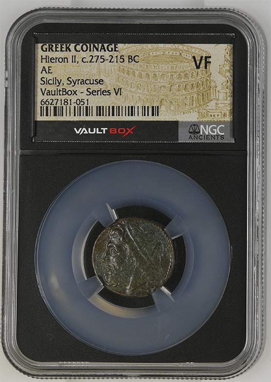 Greek Syracuse c.275-215 BC Hieron II Bronze AE NGC VF - Series VI Front