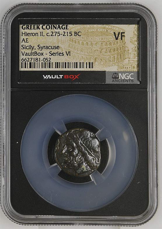Greek Syracuse c.275-215 BC Hieron II Bronze AE NGC VF - Series VI Front
