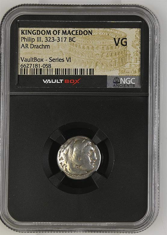 Greek 323-317 BC Philip III Silver Drachm NGC VG - Series VI Front