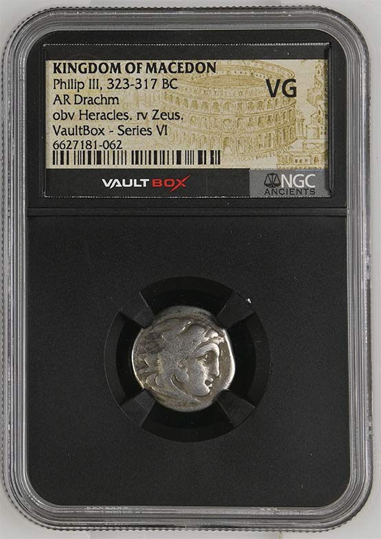 Greek 323-317 BC Philip III Silver Drachm NGC VG - Series VI Front