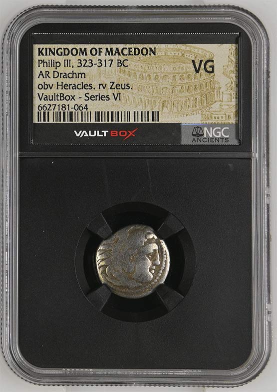 Greek 323-317 BC Philip III Silver Drachm NGC VG - Series VI Front