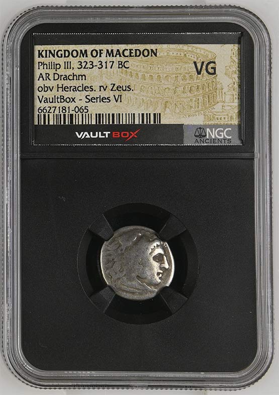 Greek 323-317 BC Philip III Silver Drachm NGC VG - Series VI Front