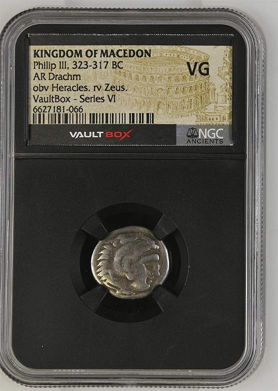 Greek 323-317 BC Philip III Silver Drachm NGC VG - Series VI Front