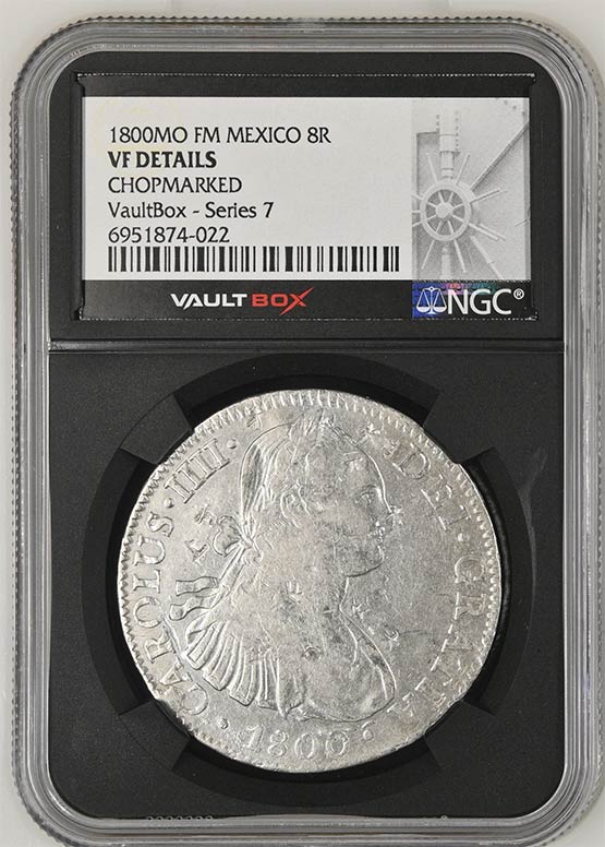 1800MO FM Mexico 8 Reales NGC VF Details Chopmarked Front