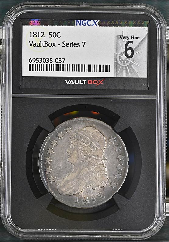 1812 Capped Bust Half Dollar NGCX Very Fine 6 Front