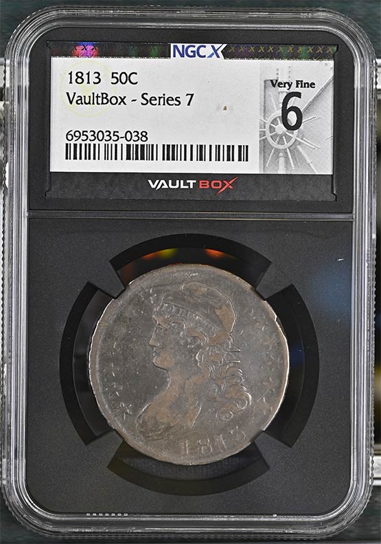 1813 Capped Bust Half Dollar NGCX Very Fine 6 Front