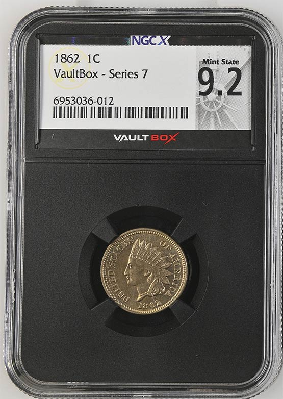 1862 Indian Head Cent NGCX Mint State 9.2 Front