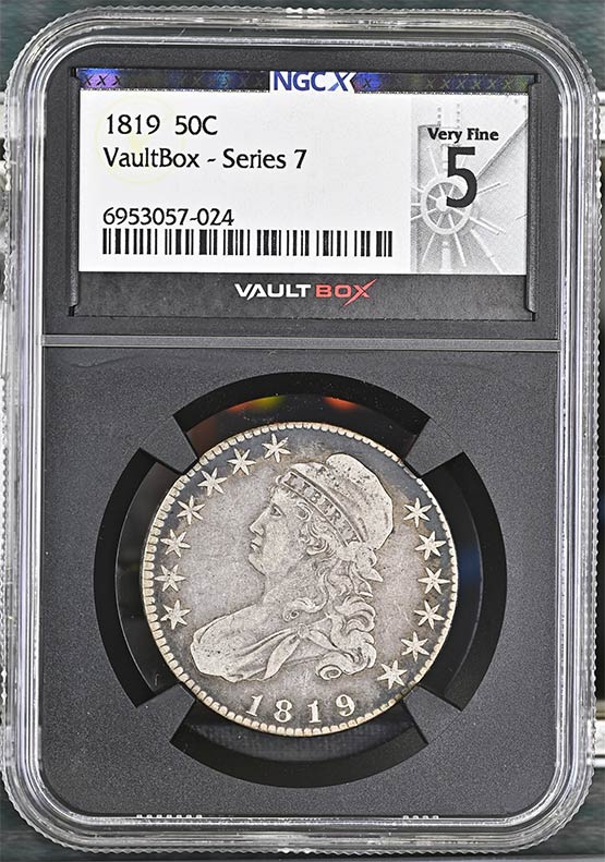 1819 Capped Bust Half Dollar NGCX Very Fine 5 Front