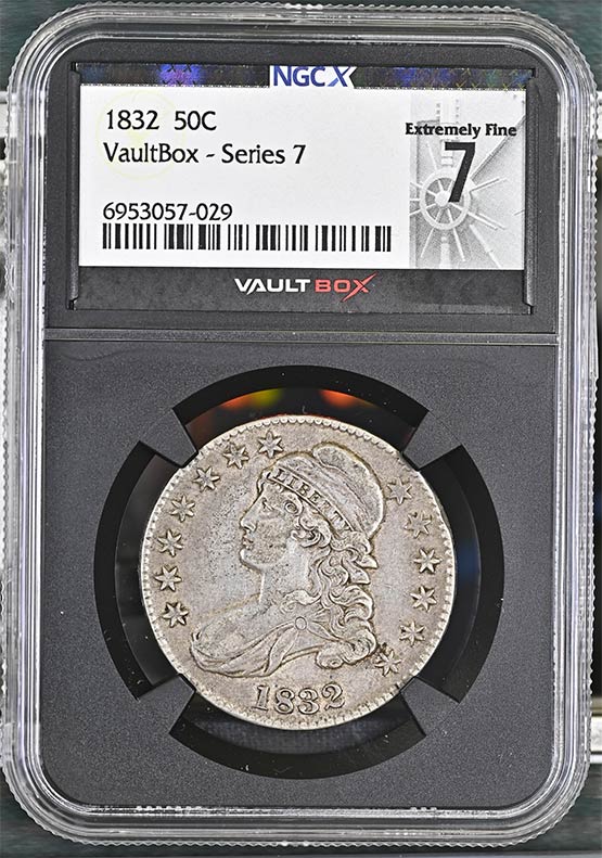 1832 Capped Bust Half Dollar NGCX Extremely Fine 7 Front