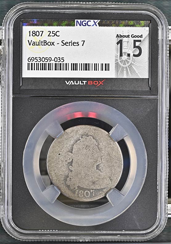 1807 Draped Bust Quarter NGCX About Good 1.5 Front