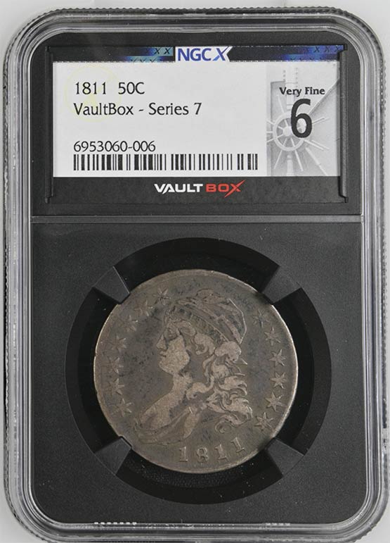 1811 Capped Bust Half Dollar NGCX Very Fine 6 Front