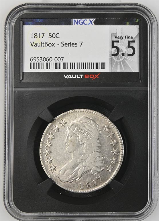 1817 Capped Bust Half Dollar NGCX Very Fine 5.5 Front