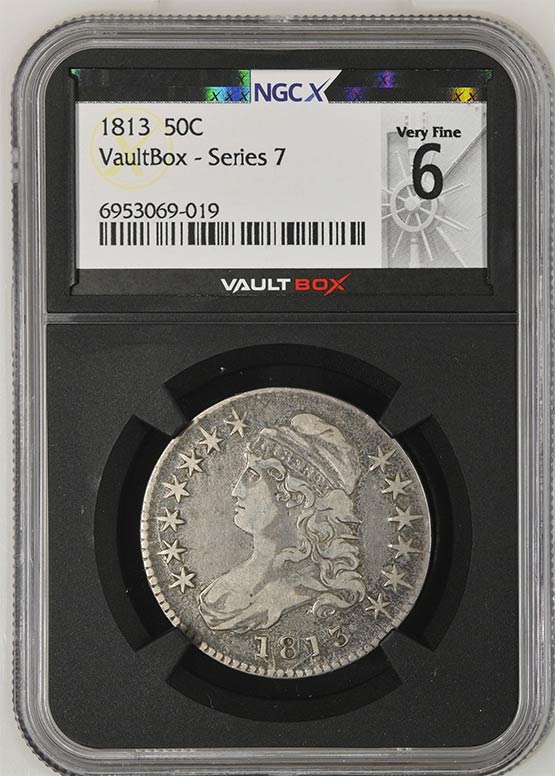 1813 Capped Bust Half Dollar NGCX Very Fine 6 Front