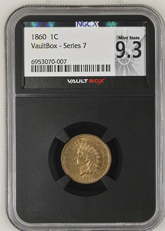 1860 Indian Head Cent NGCX Mint State 9.3 Front