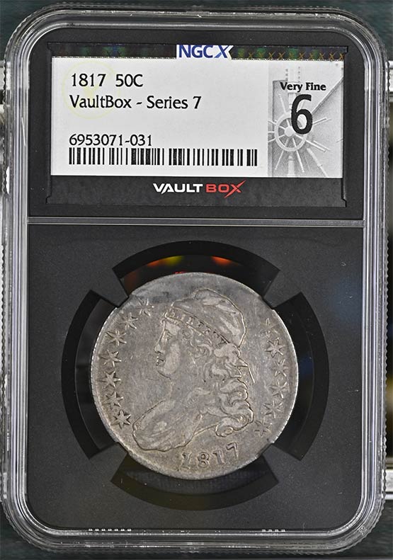 1817 Capped Bust Half Dollar NGCX Very Fine 6 Front