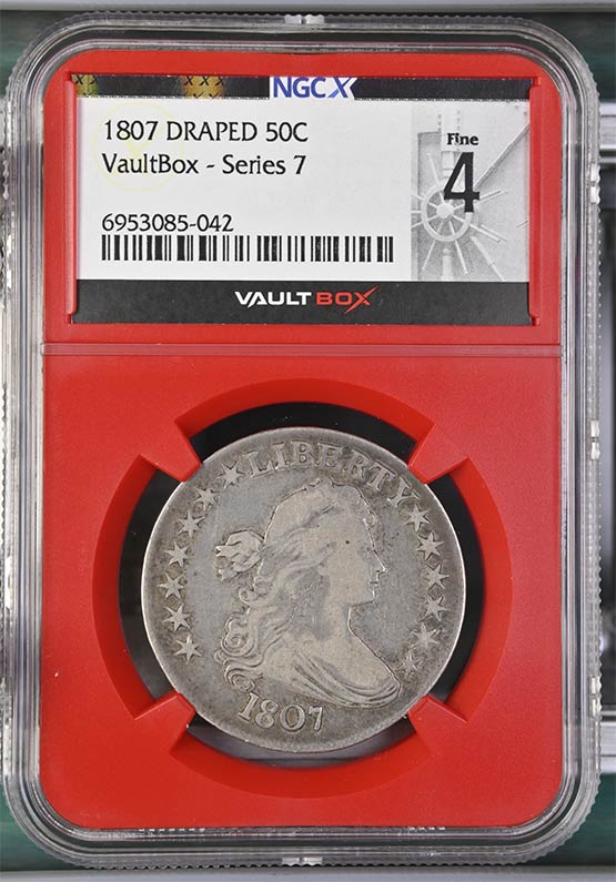1807 Draped Bust Half Dollar NGCX Fine 4 Front