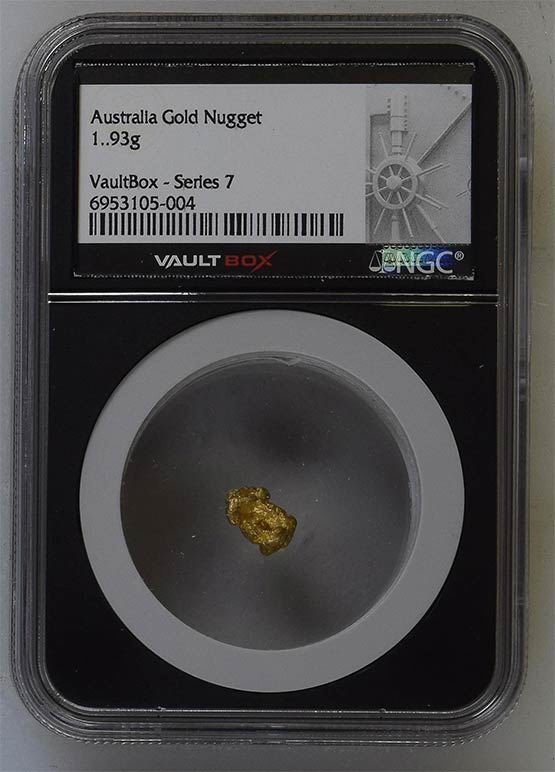 1.93 Gram Australian Gold Nugget NGC Certified Front