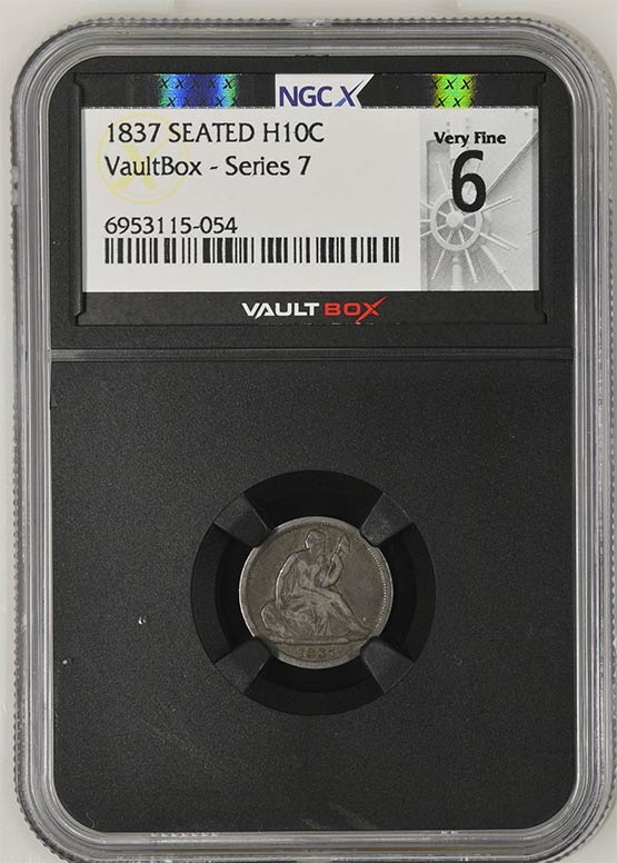 1837 Seated Liberty Half Dime NGCX Very Fine 6 Front