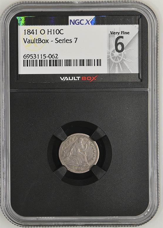 1841-O Seated Half Dime NGCX Very Fine 6 Front