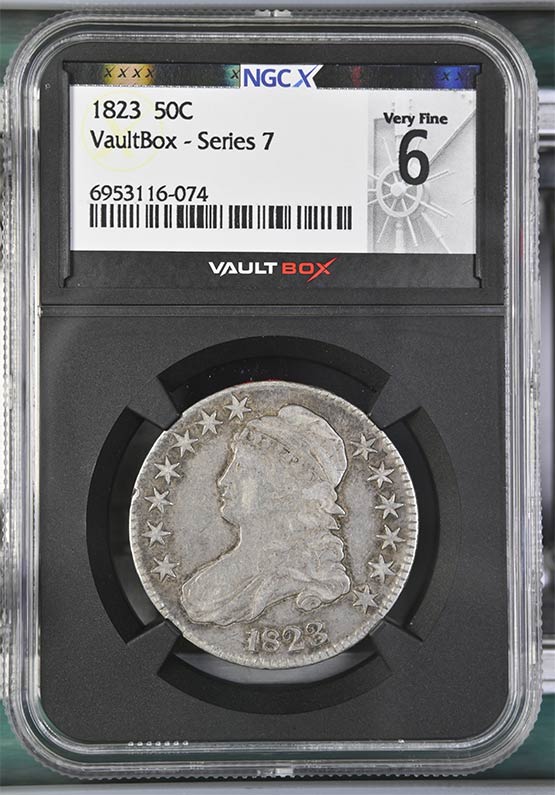 1823 Capped Bust Half Dollar NGCX Very Fine 6 Front