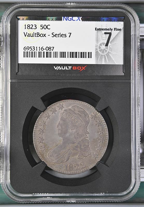 1823 Capped Bust Half Dollar NGCX Extremely Fine 7 Front