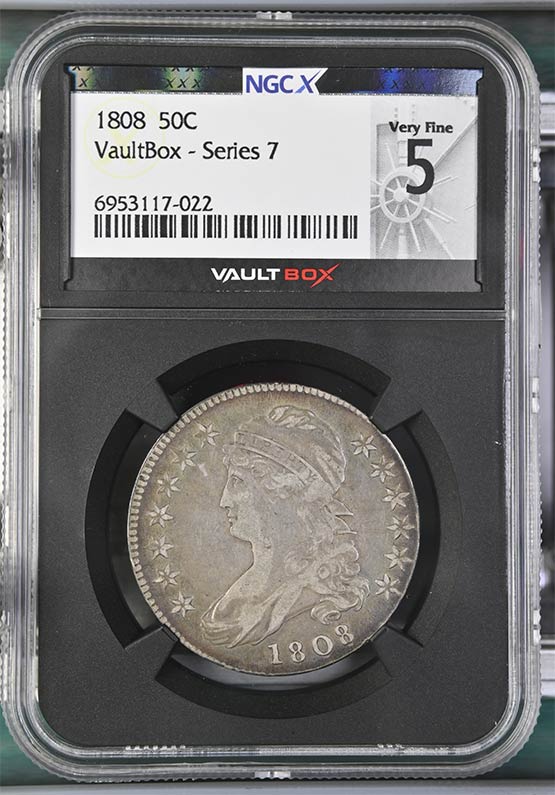 1808 Capped Bust Half Dollar NGCX Very Fine 5 Front