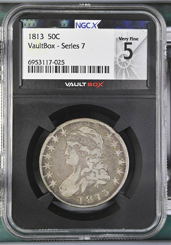 1813 Capped Bust Half Dollar NGCX Very Fine 5 Front