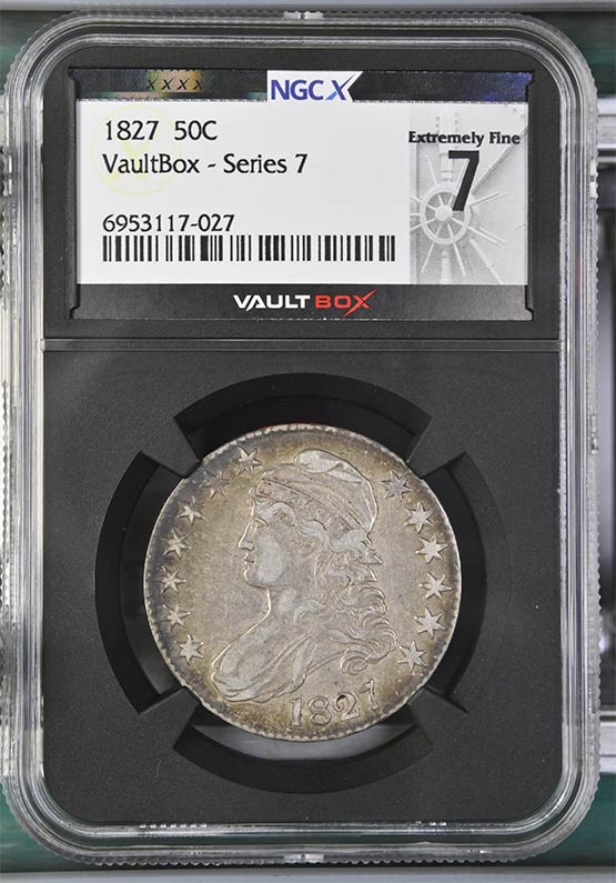 1827 Capped Bust Half Dollar NGCX Extremely Fine 7 Front