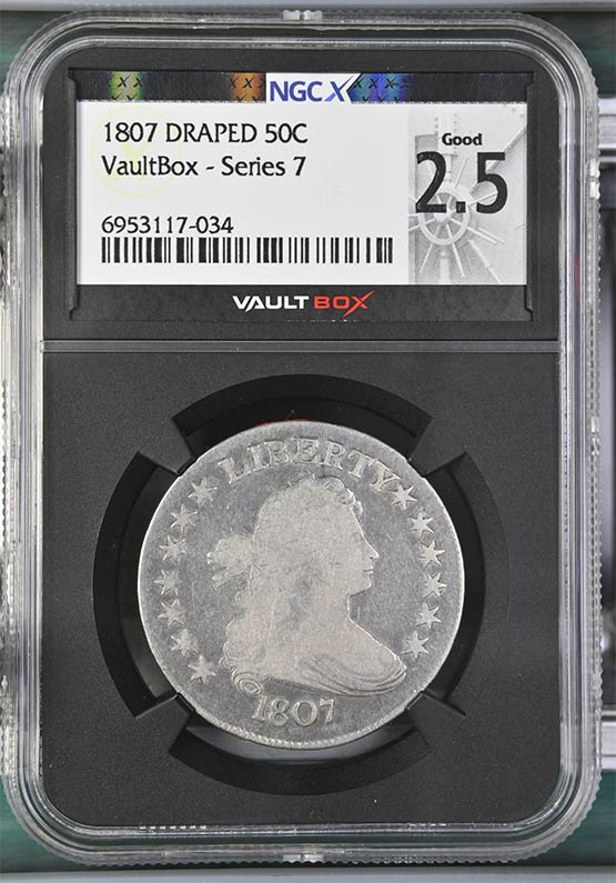 1807 Draped Bust Half Dollar NGCX Good 2.5 Front