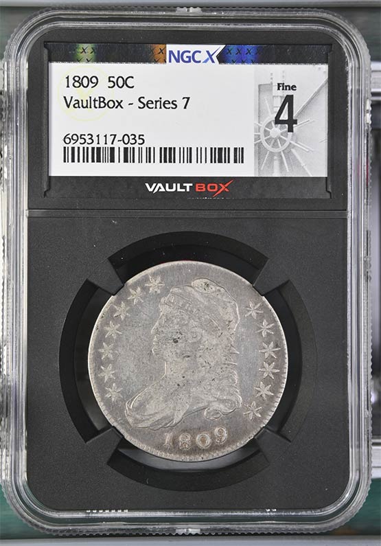 1809 Capped Bust Half Dollar NGCX Fine 4 Front