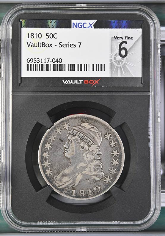 1810 Capped Bust Half Dollar NGCX Very Fine 6 Front