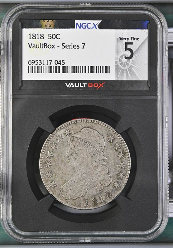 1818 Capped Bust Half Dollar NGCX Very Fine 5 Front