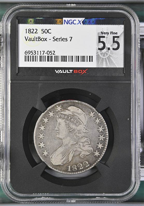 1822 Capped Bust Half Dollar NGCX Very Fine 5.5 Front