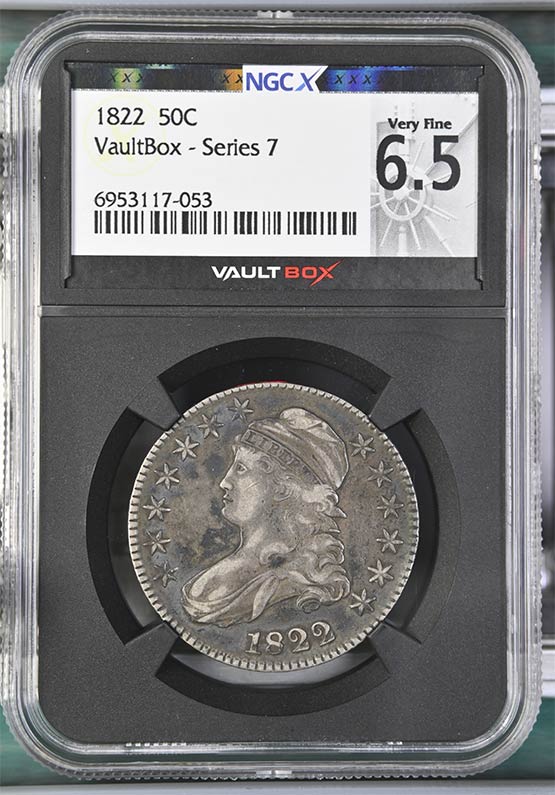 1822 Capped Bust Half Dollar NGCX Very Fine 6.5 Front