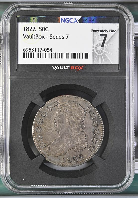 1822 Capped Bust Half Dollar NGCX Extremely Fine 7 Front