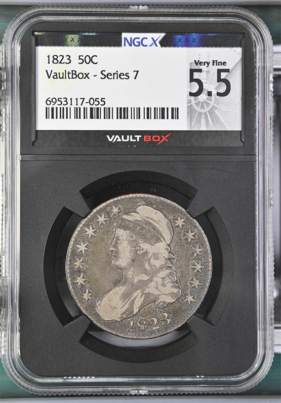 1823 Capped Bust Half Dollar NGCX Very Fine 5.5 Front