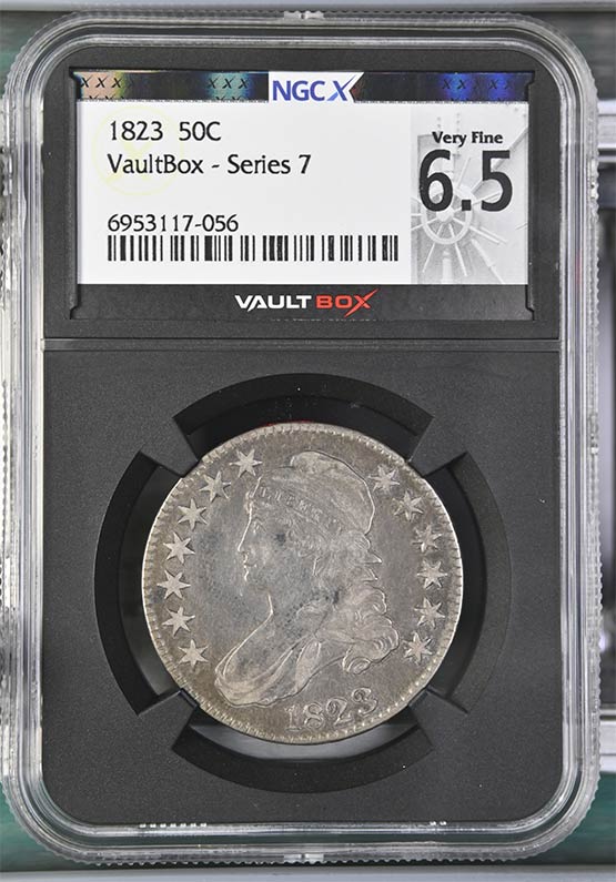 1823 Capped Bust Half Dollar NGCX Very Fine 6.5 Front